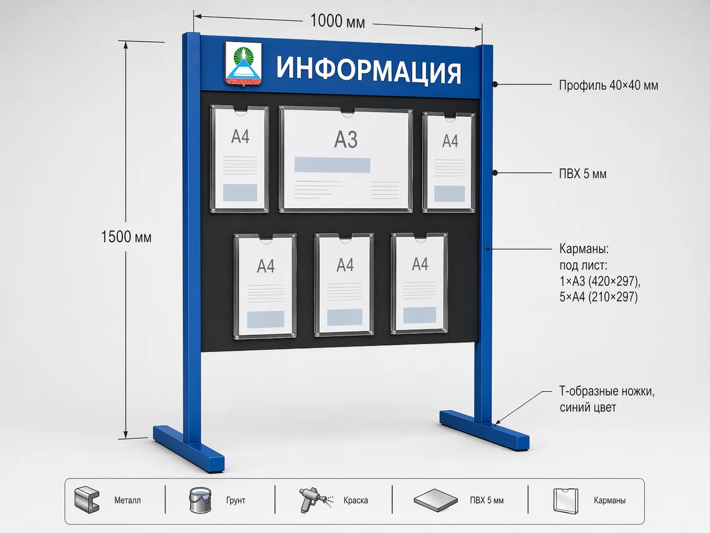 Информационный стенд в точке трафика